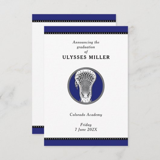 ラクロス卒業発表 招待状 (正面/裏面)