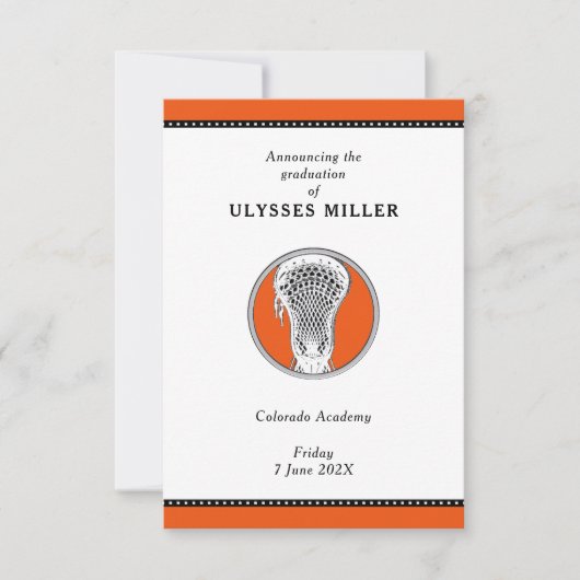 ラクロス卒業発表 招待状 (正面)