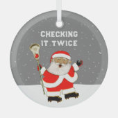 ラクロス収集可能 ガラスオーナメント (正面)