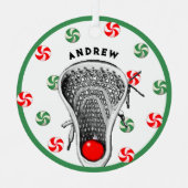 ラクロス収集可能 メタルオーナメント (正面)