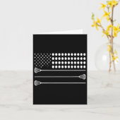 ラクロス国旗Usa - おもしろい Lax Player カード (黄色い花)