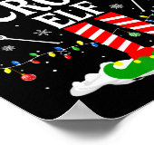 ラクロス小妖精や小人マおもしろいッチングクリスマスラクロスChri ポスター (角)