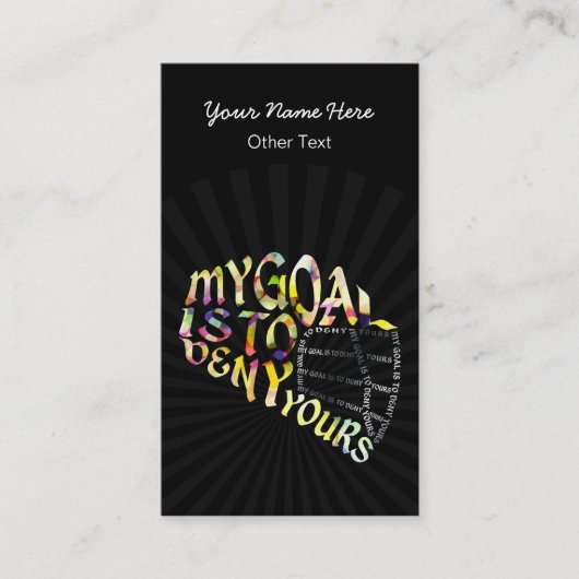 ラクロス引用文タイポグラフィ名刺 名刺 (正面)