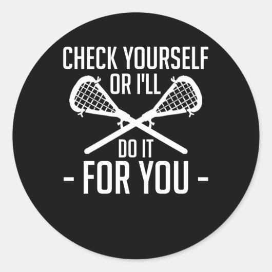 ラクロス恋人が自分でチェック ラウンドシール (正面)