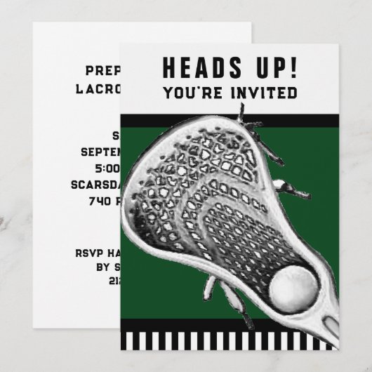 ラクロス招待状 招待状 (正面/裏面)