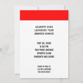 ラクロス招待状 招待状 (裏面)