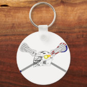 ラクロス棒(ヘルメット付) キーホルダー (正面)