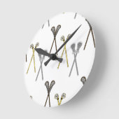 ラクロス棒 ラウンド壁時計 (傾斜)