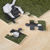 ラクロス棒、手袋、球及びスポーツ用ヘルメット ジグソーパズル (側面)