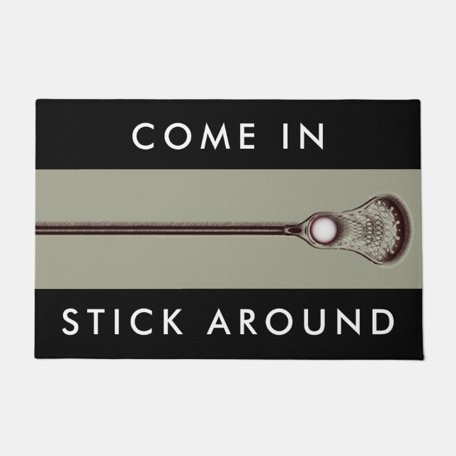 ラクロス歓迎 ドアマット (正面)