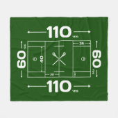 ラクロス毛布-ラクロス分野のデザイン フリースブランケット (正面(横))