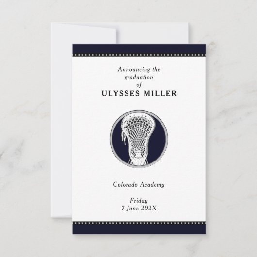 ラクロス発表 招待状 (正面)