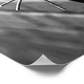 ラクロス白黒レンガの壁写真 ポスター (角)