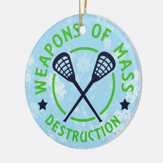 ラクロス破壊兵器クリスマス装飾品 セラミックオーナメント (左)