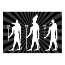 ラクロス神々のポスター – 黒い上に白