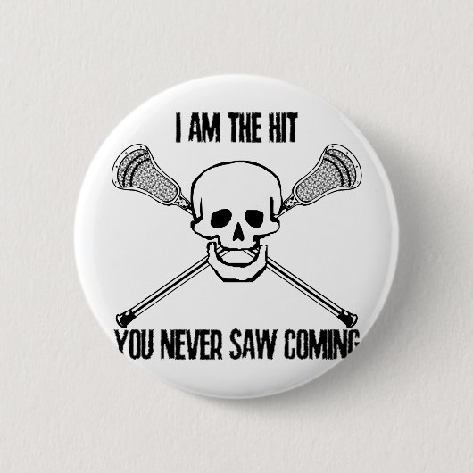 ラクロス私は衝突です 缶バッジ (正面)