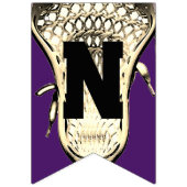 ラクロス紫おめでとうバンティングフラグ バンティングフラッグ (第3の旗)