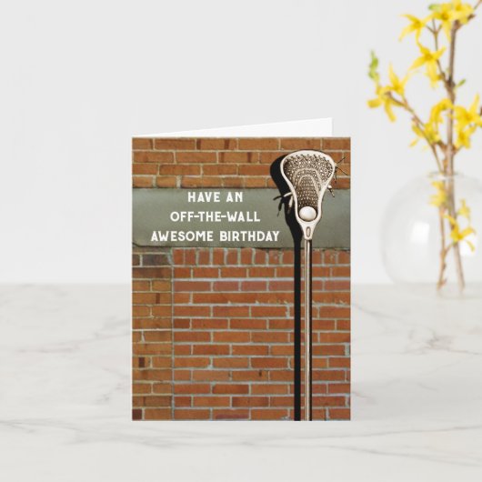 ラクロス誕生日カード カード (黄色い花)