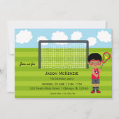 ラクロス誕生日少年 招待状 (正面)