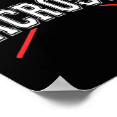 ラクロス赤い十字線青少年または成人用 ポスター (角)