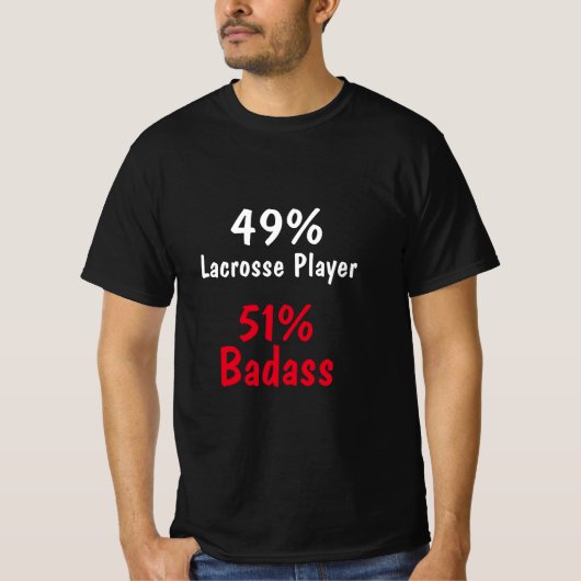 ラクロス選手のバッカス Tシャツ (正面)
