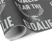 ラクロス選手のラックス·ゴアリー·スティック·ヘルメット·スポーツ·おもしろい ラッピングペーパー (ロールコーナー)