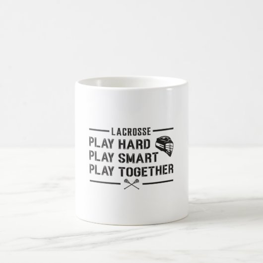 ラクロス選手の遊懸命遊頭が切れるチームのギフト コーヒーマグカップ (中央)