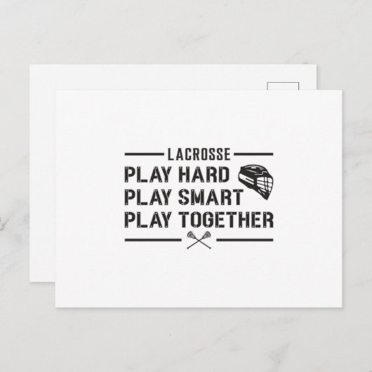 ラクロス選手の遊懸命遊頭が切れるチームのギフト ポストカード (正面/裏面)