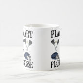 ラクロス選手スポーツ コーヒーマグカップ (中央)