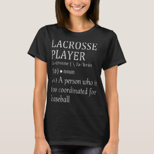 ラクロス選手チームスポーツラックスティックゲーム Tシャツ