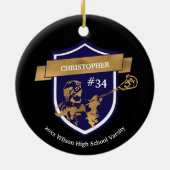 ラクロス選手チームスポーツ賞 セラミックオーナメント (裏面)