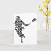 ラクロス選手ユースキッズメンボーイズ カード (黄色い花)