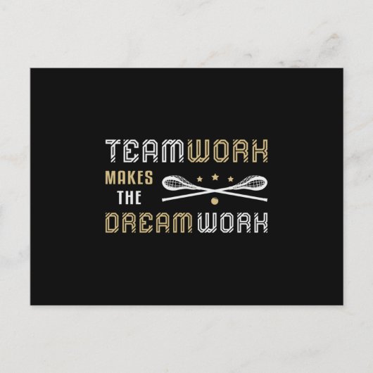 ラクロス選手ラックススポーツチームワークギフトおもしろいギフト ポストカード (正面)