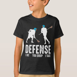 ラクロス選手防衛ラックスディフェンダーゴアリー Tシャツ