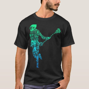 ラクロス選手青年男子少年キッズ Tシャツ