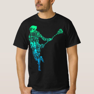 ラクロス選手青年男子少年キッズ Tシャツ