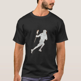 ラクロス選手 スポーツ コンクリート グランジ ダストレス Tシャツ