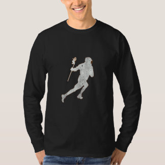 ラクロス選手 スポーツ コンクリート グランジ ダストレス Tシャツ