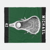 ラクロス選手 フリースブランケット (正面(横))