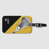 ラクロス選手 ラゲッジタグ (正面横)