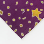 ラクロス金ゴールドスターズパープルフリースブランケット フリースブランケット (角)