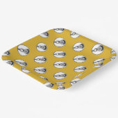 ラクロス金ゴールドパーティー ペーパープレート (傾斜あり)