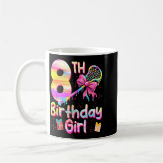 ラクロス8歳の誕生日を祝おう アイスクリームドリップ 8歳 コーヒーマグカップ