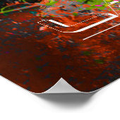 ラクロス（ばちゃばちゃ）跳ねる拡散紙 ポスター (角)