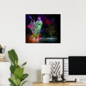 ラクロス（ばちゃばちゃ）跳ねる拡散紙 ポスター (ホームオフィス)