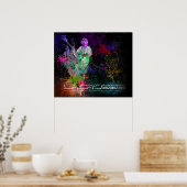 ラクロス（ばちゃばちゃ）跳ねる拡散紙 ポスター (キッチン)