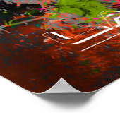 ラクロス（ばちゃばちゃ）跳ねる拡散紙 ポスター (角)