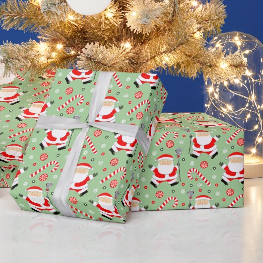 ラクロス サンタクロース ギフト ラッピングペーパー (クリスマス)