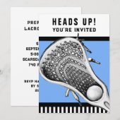 ラクロス スポーツ 招待状 (正面/裏面)