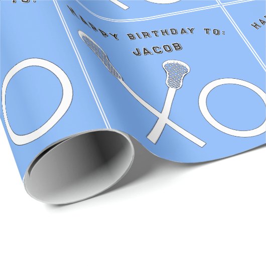 ラクロス スポーツ 誕生日 ラッピングペーパー (ロールコーナー)